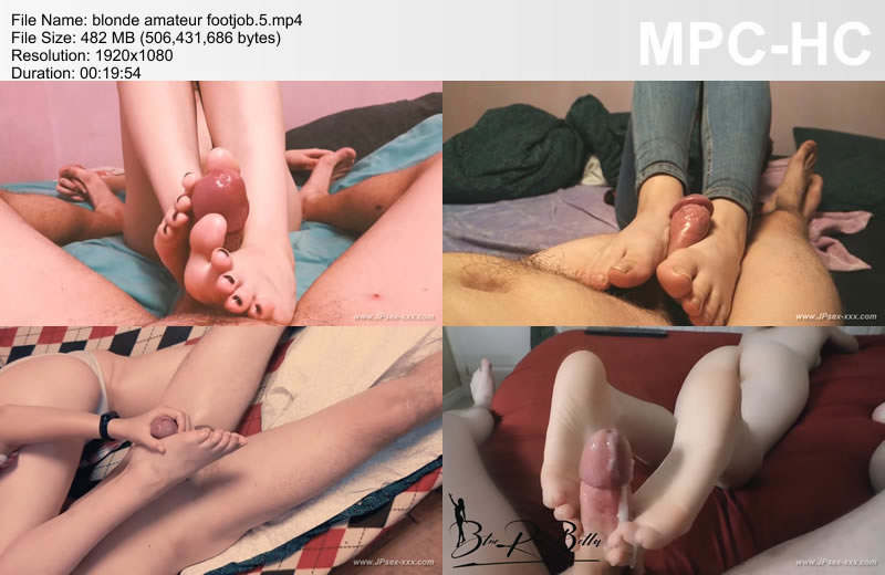 blonde amateur footjob.5